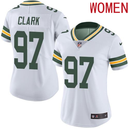 2019 Women Green Bay Packers #97 Clark White Nike Vapor Untouchable Limited NFL Jersey